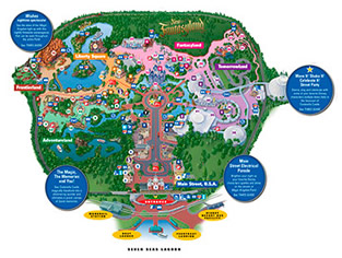 Mapa de Magic Kingdom en Disney World Orlando